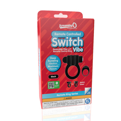 Rechargeable Remote Switch Vibrating Cock Ring – Black