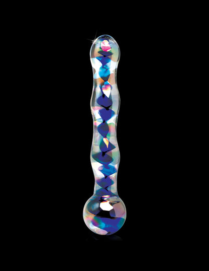 7" Curved Blue Glass Dildo G-Spot P-Spot Stimulator Icicles No. 8
