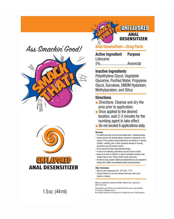 Smack That - Unflavored Anal Desensitizer Cream 1.5oz