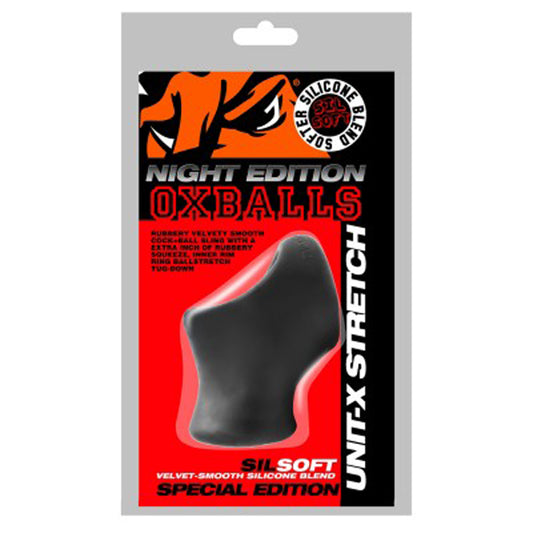 OXBALLS Unit-X Stretch Night Edition Cock & Ball Sling – Black