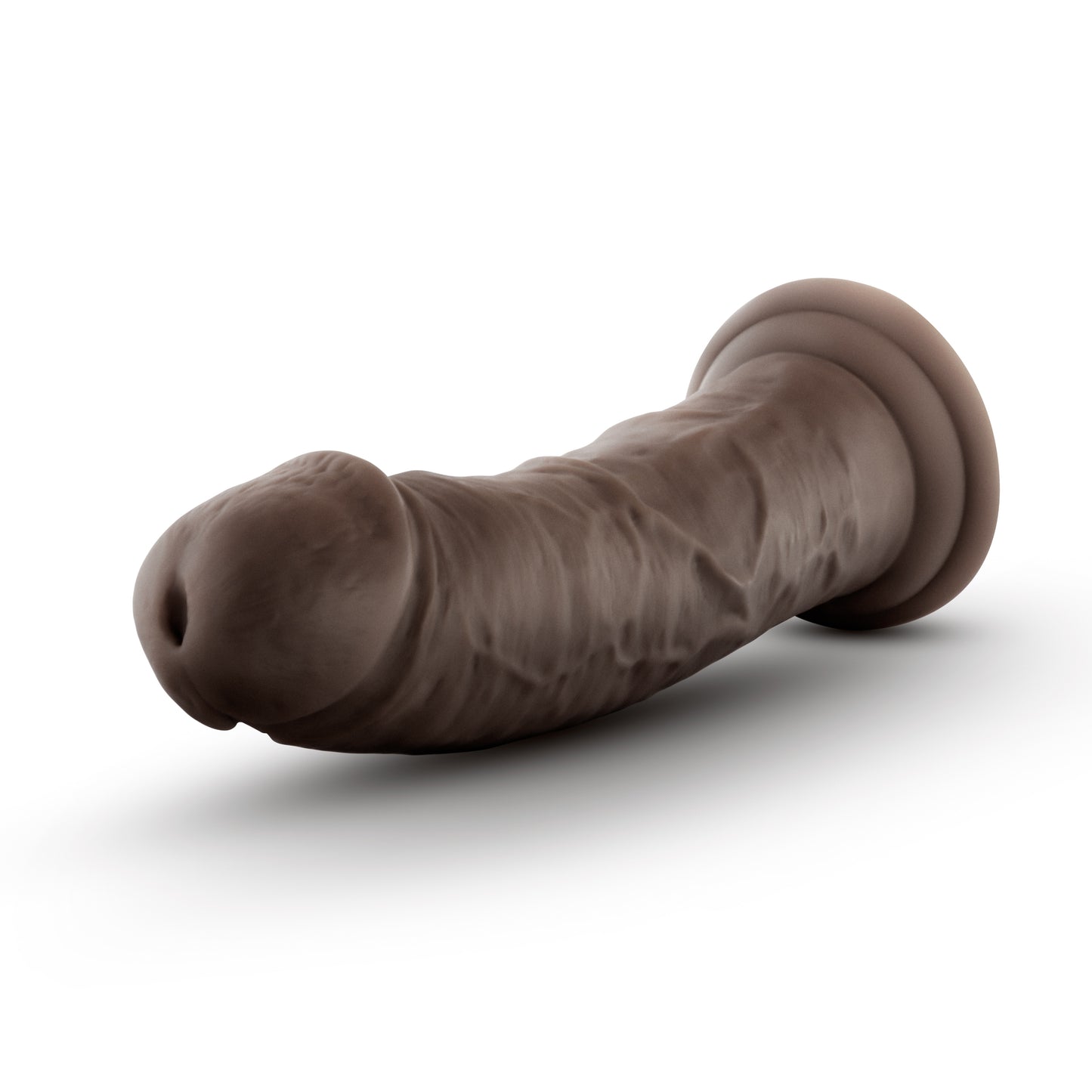 Au Naturel Realistic Chocolate Dildo 8" with Flex Shaft & Suction Cup