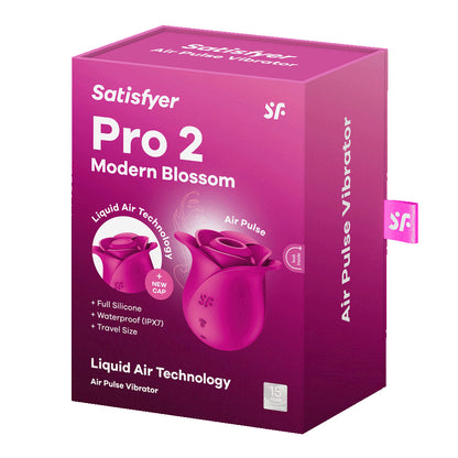 Satisfyer Pro 2 Blossom Liquid Air Pulse Clitoral Stimulator - Pink