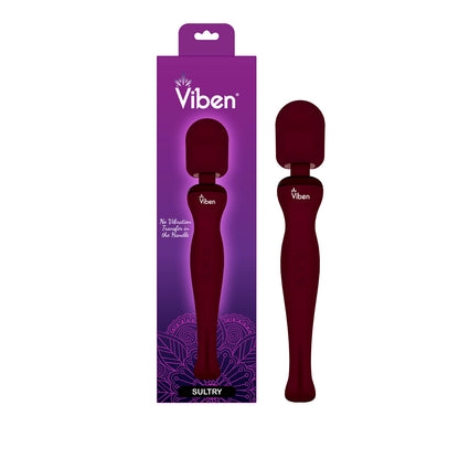 Rechargeable Wand Massager 20 Vibration Patterns 8 Speeds – Ruby Red