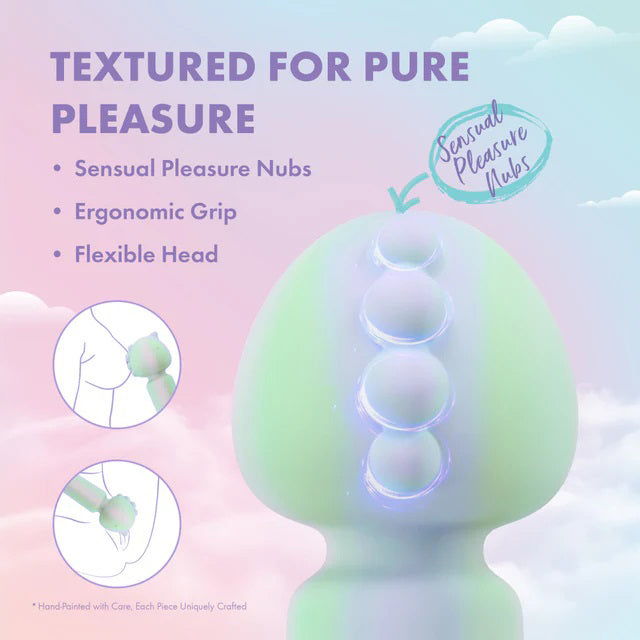 Play With Me Unicorn Dreams Vibrator – 10 Mode Rechargeable Silicone Wand