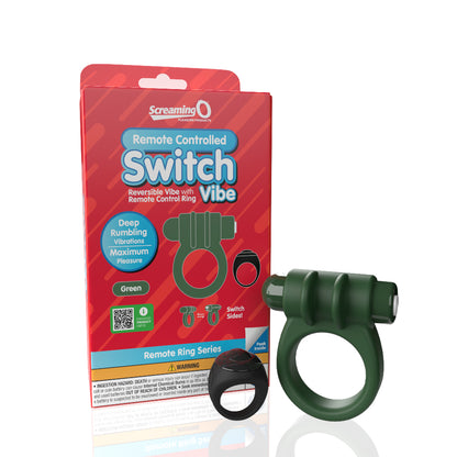Rechargeable Remote Control Vibrating Cock Ring - Green